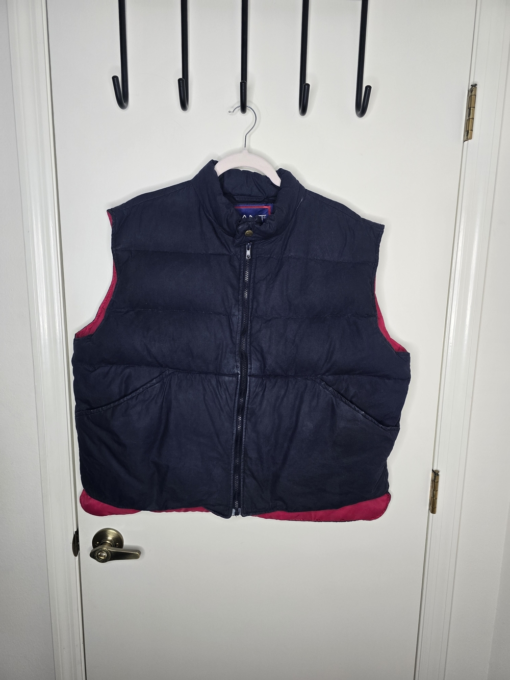 Gant Navy and Pink Reversible Puffer Vest